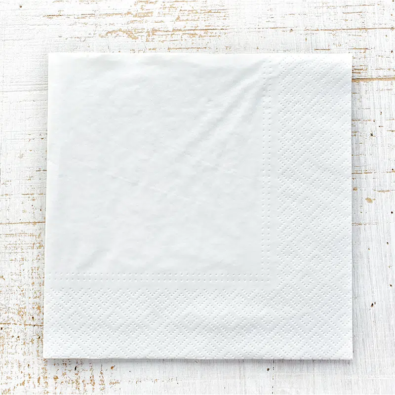Salveta dvoslojna 33x33 Bela