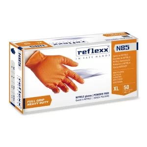 Jednokratne nitril rukavice orange full grip, bez pudera N85 L